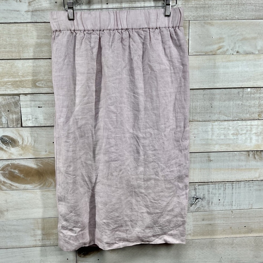 J Crew Skirt Womens Medium Pink Pull On Midi Beach Resort Vacation Travel